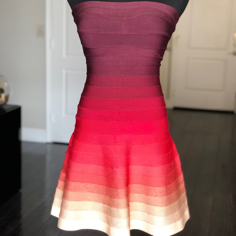 Herve leger bandage multi color mini dress